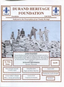 durand, family tree, canada, geneology, heritage, durand heritage foundation, newsletter, french canadian, membership, pierre durand, ellen durand olson, colonel arthur durand, james durand, mike durand