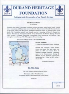 durand, family tree, canada, geneology, heritage, durand heritage foundation, newsletter, french canadian, membership, mike durand, jannyce barnes, mary frances evans, michelle durand miller